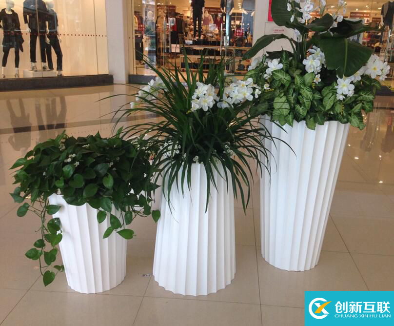 【序號(hào)19-181】商場(chǎng)花盆，重慶玻璃鋼花盆定制