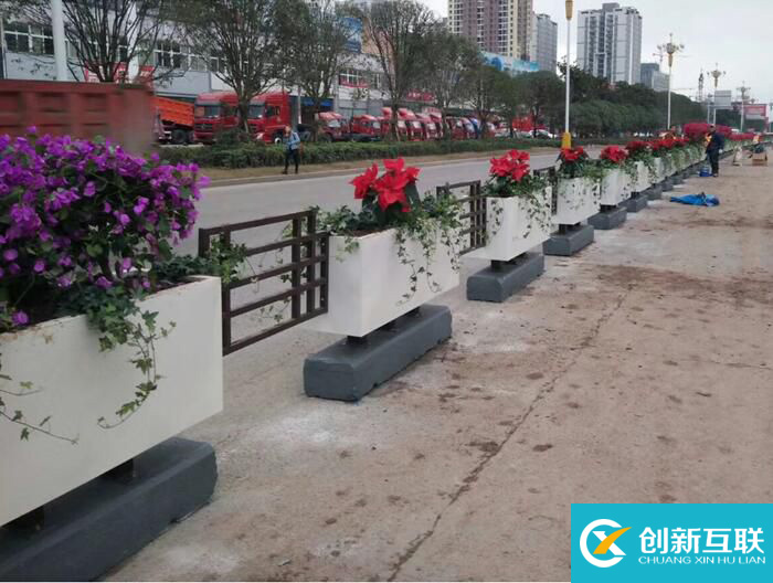 【序號(hào)19-184】街道重慶花盆花箱，景觀花箱