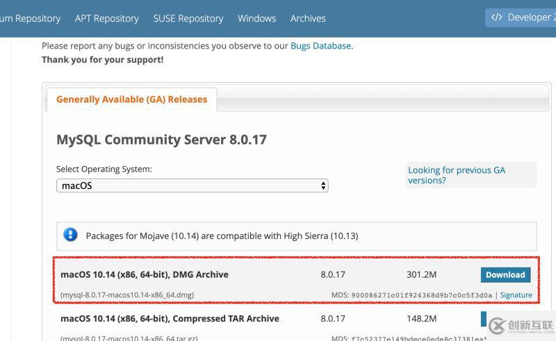 macOS 下的 MySQL 8.0.17 安裝與簡易配置教程圖解
