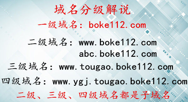 頂級域名、二級域名、子域名是什么意思?有什么區(qū)別?